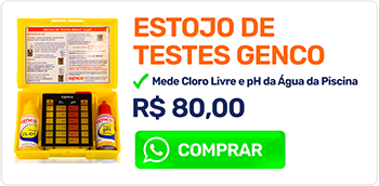 ESTOJO DE TESTES GENCO mede cloro livre e pH da água da Piscina